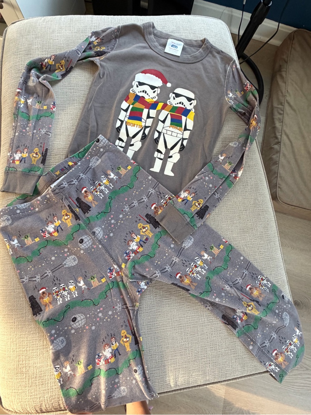 Kids Grey Stormtrooper Holiday Pajama Set